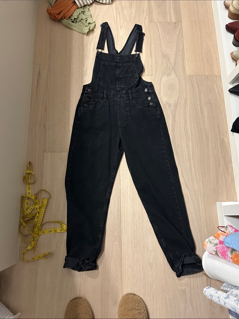 WE THE FREE | Ziggy Black Denim Overalls
